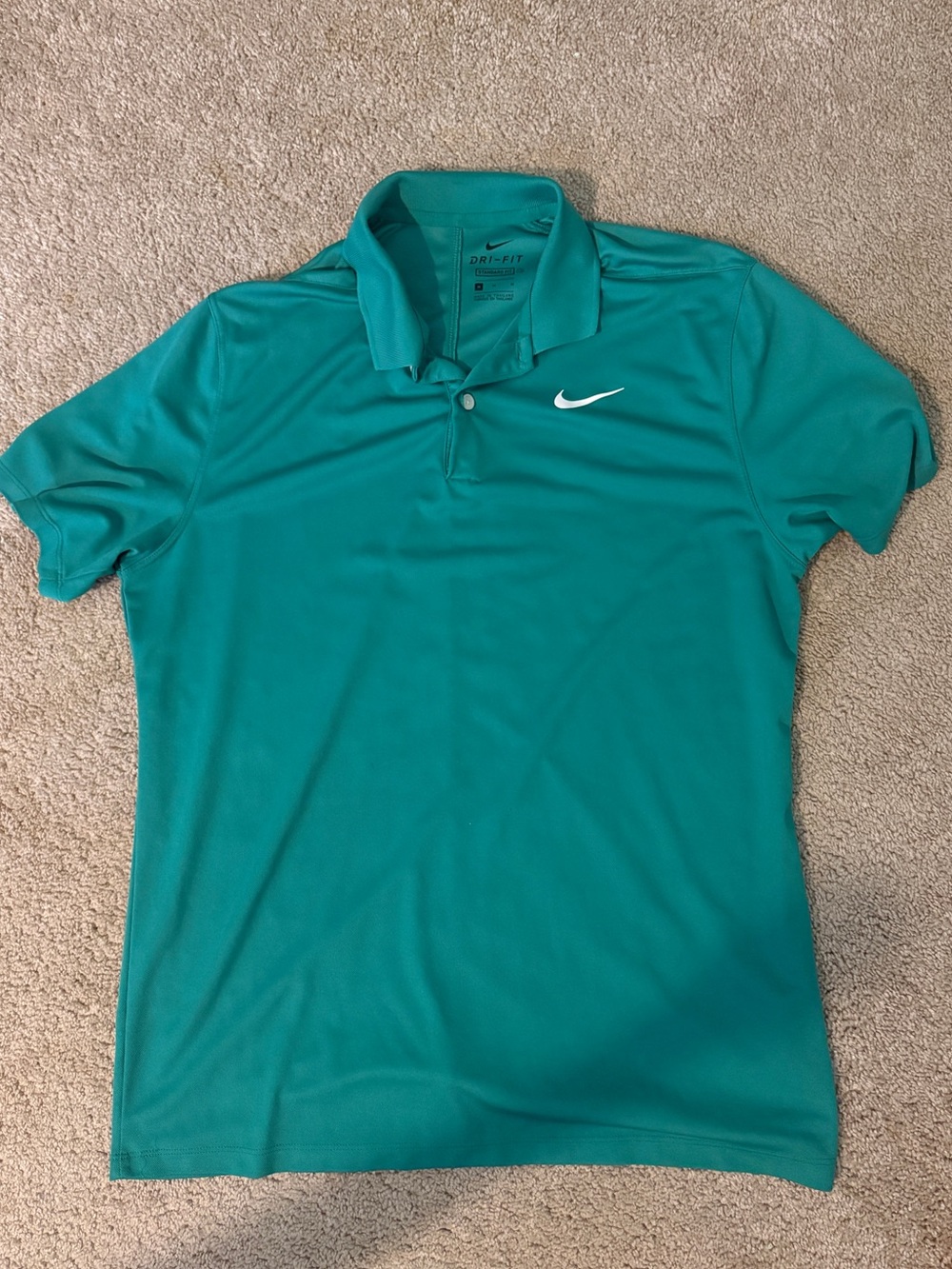 Nike Dri-Fit Golf Polo Men's M Teal Green Standard Fit Short Sleeve Recycled ⛳️